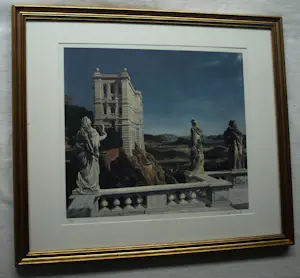 Carel Willink - Ingelijste litho , Landschap met Museum – Nr. 9 van 30 - Lijst, 66 x 76 cm. kopen? Bied vanaf 250!