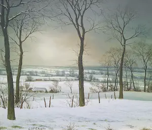 Gies Cosyns - Winterlandschap Vlaamse Ardennen kopen? Bied vanaf 295!