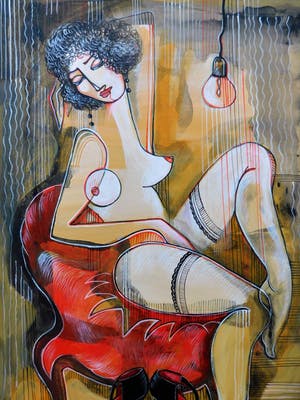 Natia Antadze - "Frau und Schwarze Schuhe" kopen? Bied vanaf 130!