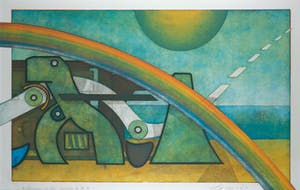 Rob Clous - Kleurenets, Welcome to the machine III - Ingelijst (Groot) kopen? Bied vanaf 1!
