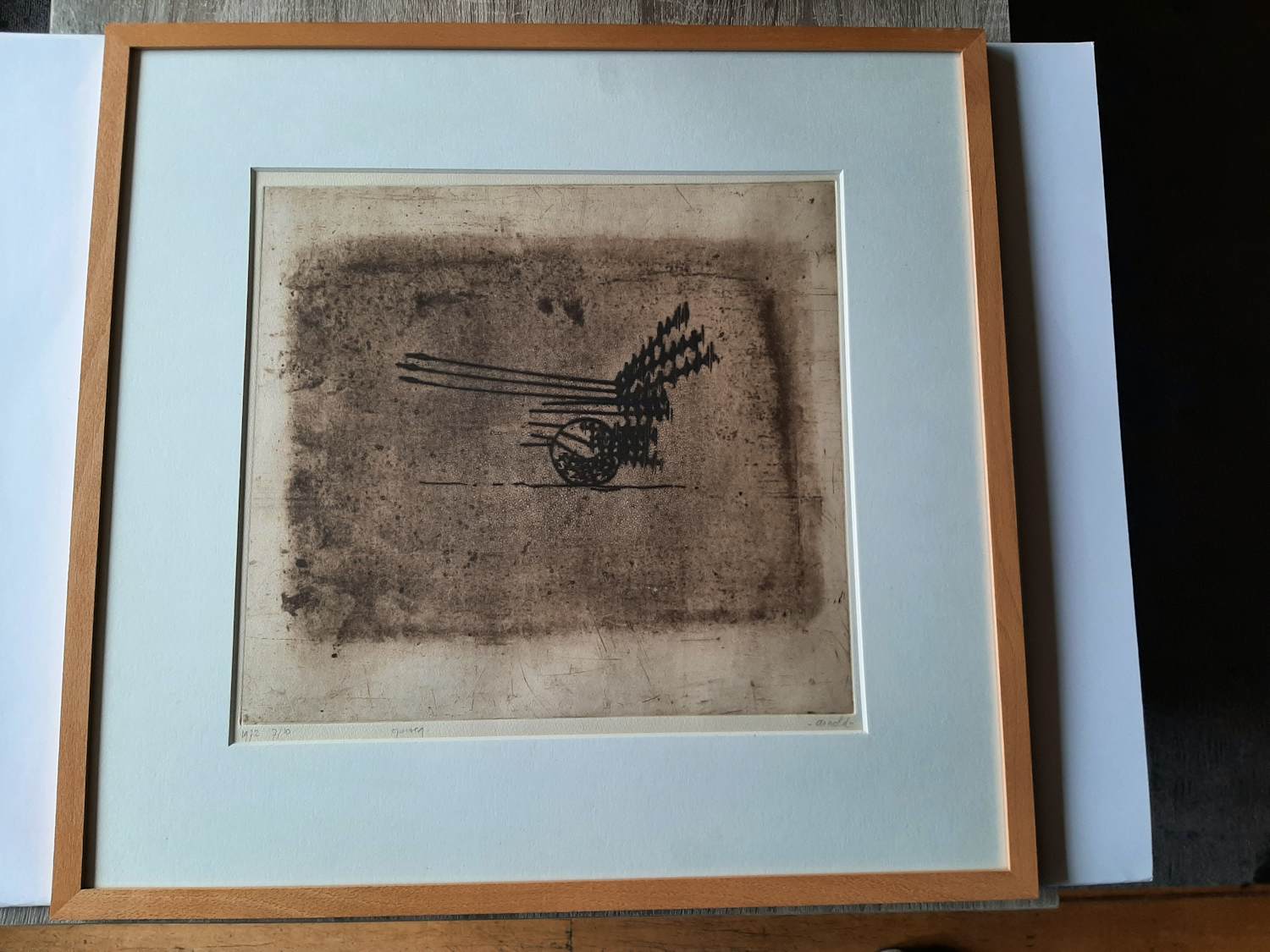 Arnold van Griensven - Ets, Titel, "Op weg ". 1972 kopen? Bied vanaf 40!