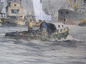 Marius de Jongere - Bedrijvigheid in de haven . kopen? Bied vanaf 60!