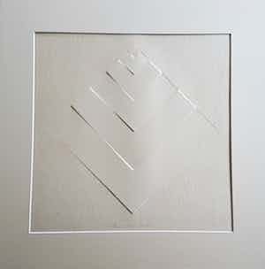 Harry van Kuyk - RELIEFDRUK MINIMALISME ZERO verkocht voor € 150!