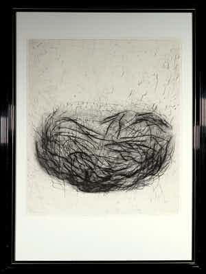 Caroline Serton - Lijnets & Pastel, Cerebri Anterior - Ingelijst verkocht voor € 150!