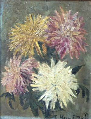 Niet of onleesbaar gesigneerd - C3805-15 - Chrysanten kopen? Bied vanaf 10!