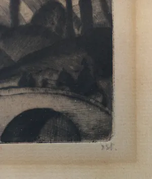 Lodewijk Schelfhout - Le montagne, droge naald ets (2e staat) kopen? Bied vanaf 150!