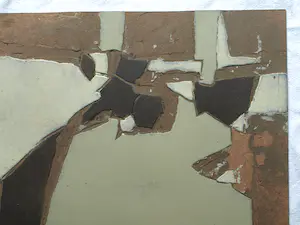 Fon Klement - 4 beschilderde hardboard platen, gebruikt als drukplaten voor de drukpers kopen? Bied vanaf 1!