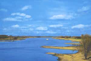 Henk van de Laar - Zeefdruk, Rivier en land verkocht voor € 1!