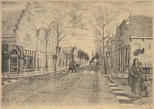 Francisco Perez Anguita - Litho, Westerstraat te Enkhuizen II - Ingelijst kopen? Bied vanaf 1!