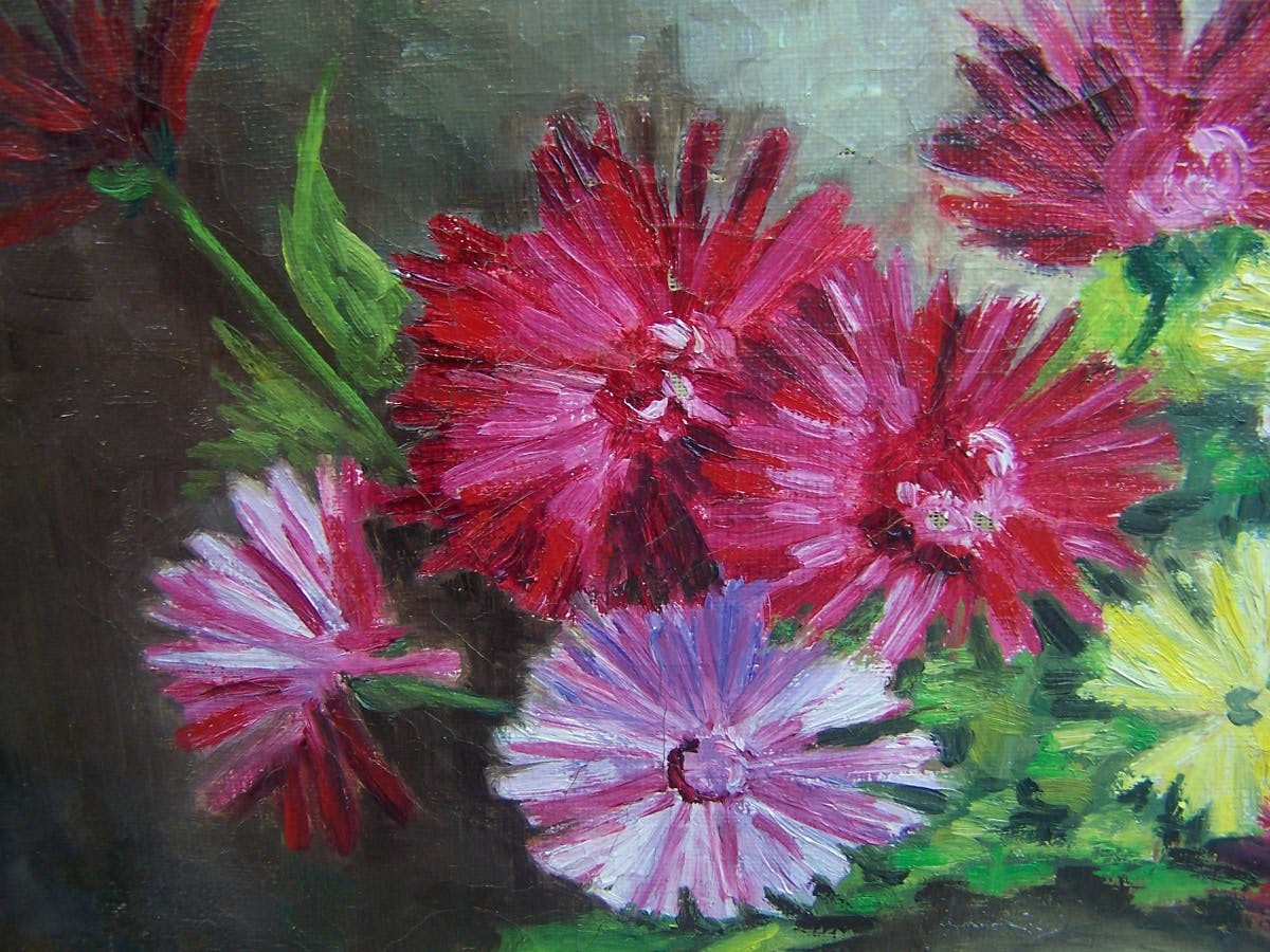 Maria Christina Jacoba Sterre de Jong - Stilleven met Ijsbloemen. kopen? Bied vanaf 40!