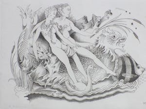 Hubert Levigne - Twee vijvernimfen - Gravure kopen? Bied vanaf 45!