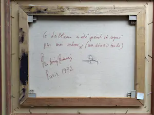 Pier Luigi Cesarini - Scène surréaliste au taureau et à la rose, huile sur toile, 1972 kopen? Bied vanaf 189!