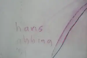Hans Abbing - zeer grote krijttekening - 1995 kopen? Bied vanaf 200!