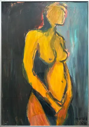 Astrid van der Horst - Groot expressief naakt – Astrid van der Horst – 101 x 71 cm – ingelijst kaufen? Bieten Sie von 50!