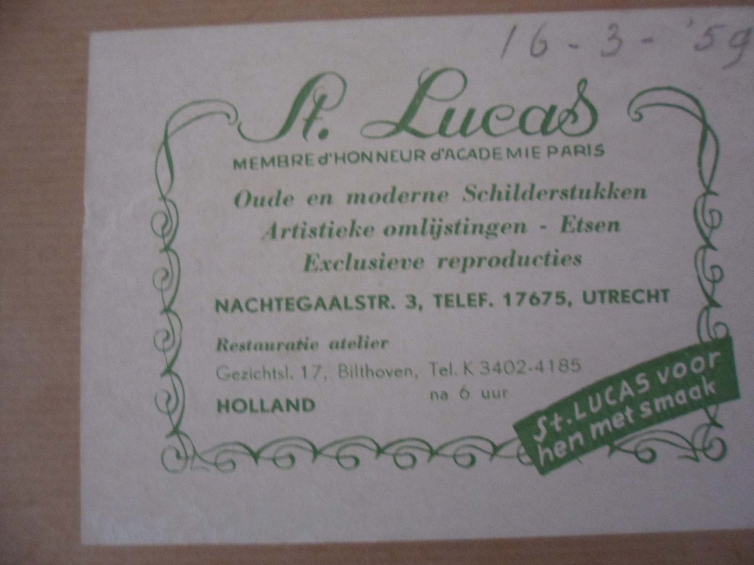 Roger Hebbelinck - Kleuren ets: Amsterdam, St Nicolaaskerk en Schreierstoren. kopen? Bied vanaf 30!