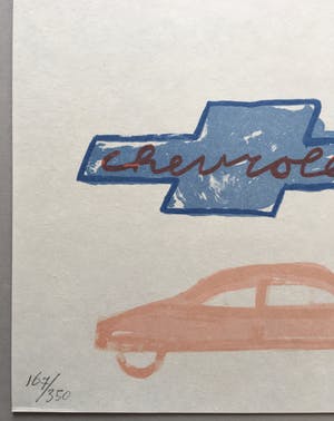 Klaas Gubbels - litho op handgeschept papier 'Chevrolet' - 2007 kopen? Bied vanaf 145!