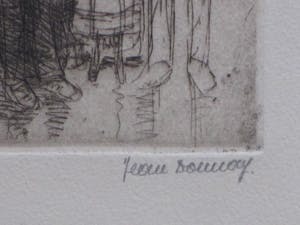 Jean Donnay - De straatzanger van Rouen - Ets kopen? Bied vanaf 60!