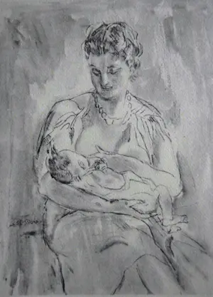 Jan Sluijters - 'moeder met kind' 1950 (hoogdruk, ingelijst)-vermeld in bijgeleverd boek kopen? Bied vanaf 225!