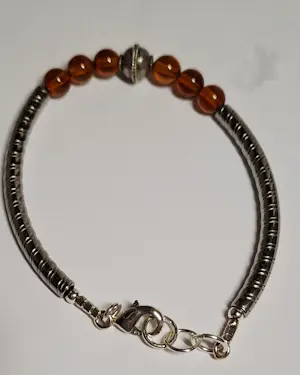 Nieuwe Ambachtelijke prachtige amber sterling zilveren armband kopen? Bied vanaf 60!