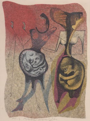 Harry van Kruiningen - kleurenlitho - 'Achnaton' - 1953 kopen? Bied vanaf 49!