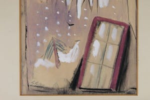 Gerard Grassere - Expressionistisch berglandschap met zon en raam. kopen? Bied vanaf 30!
