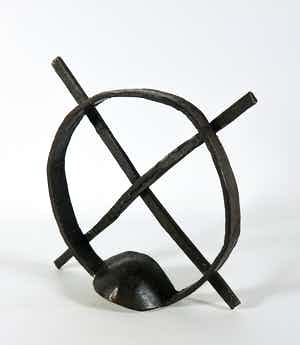 David van de Kop - Bronzen onderbroken cirkel verkocht voor € 200!