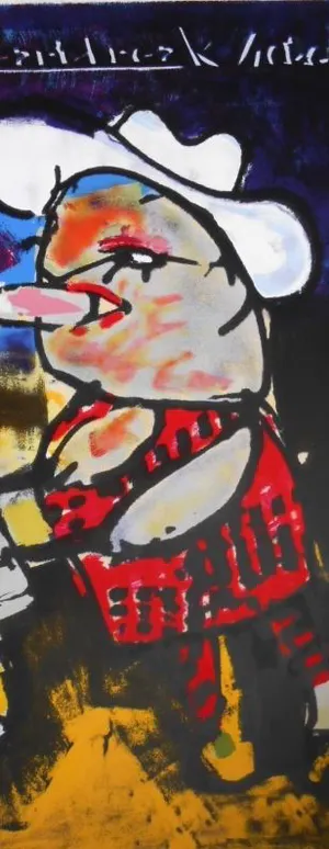 Herman Brood - Kleurenzeefdruk HEARTBREAK HOTEL Handgesigneerd. kopen? Bied vanaf 1!