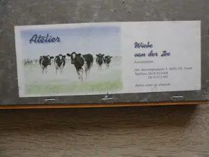 Wiebe A. van der Zee - Aquarel, Twee koeien op het land kopen? Bied vanaf 80!