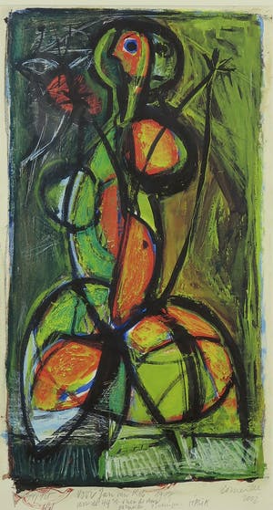 Corneille - Litho, Zonder titel - Ingelijst (Groot) kopen? Bied vanaf 400!