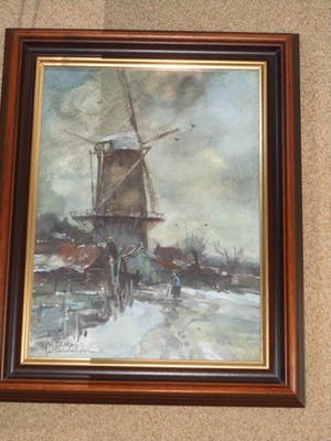 Martinus Leonardus Middelhoek - Aquarel - Landschap met Molen kopen? Bied vanaf 85!
