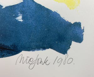 Nic Jonk - kleurenzeefdruk - 'Geliefden in de avondzon' - 1980 kopen? Bied vanaf 149!