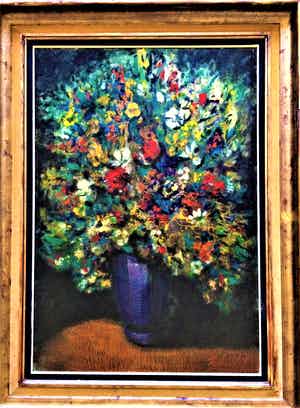 Maurice Schelck - Gent . Sint-Martens-Latem - Groot Bloemenboeket verkocht voor € 210!
