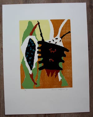 Francis Hoogland - Houtsnede - 1994 kopen? Bied vanaf 35!