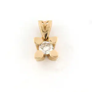 14k rood gouden hanger met briljant geslepen diamant 0.15 ct kaufen? Bieten Sie von 125!
