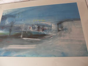 Bert Bruijn - Prachtig werk van Bert Bruijn: Gouache (groot), gesigneerd '1986'. Ingelijst. kopen? Bied vanaf 40!