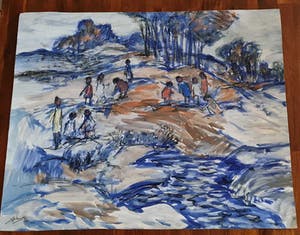 Jelle Hoogstra - Handgesigneerd spelende kinderen kopen? Bied vanaf 60!