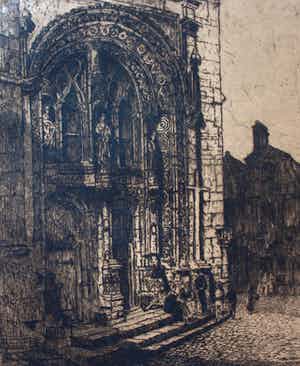 Martin van Waning - grote ets: kerk verkocht voor € 49!