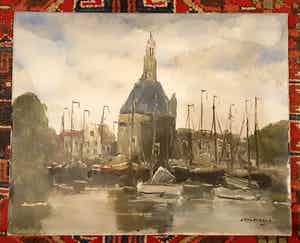 Jan Kelderman - Haven met hoofdtoren Hoorn verkocht voor € 70!
