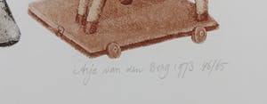 Arja van den Berg - Ets, Jongetje met paardje op wielen kopen? Bied vanaf 1!
