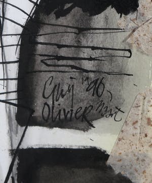 Guy Olivier - Inkttekening, Zonder titel - Ingelijst kopen? Bied vanaf 1!