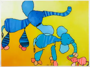 Ella Steenmeijer - Acryl op plexiglas, Kindertekening kopen? Bied vanaf 1!