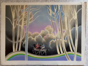 Albert Zavaro - Lithographie originale "Promenade en forêt" kopen? Bied vanaf 65!