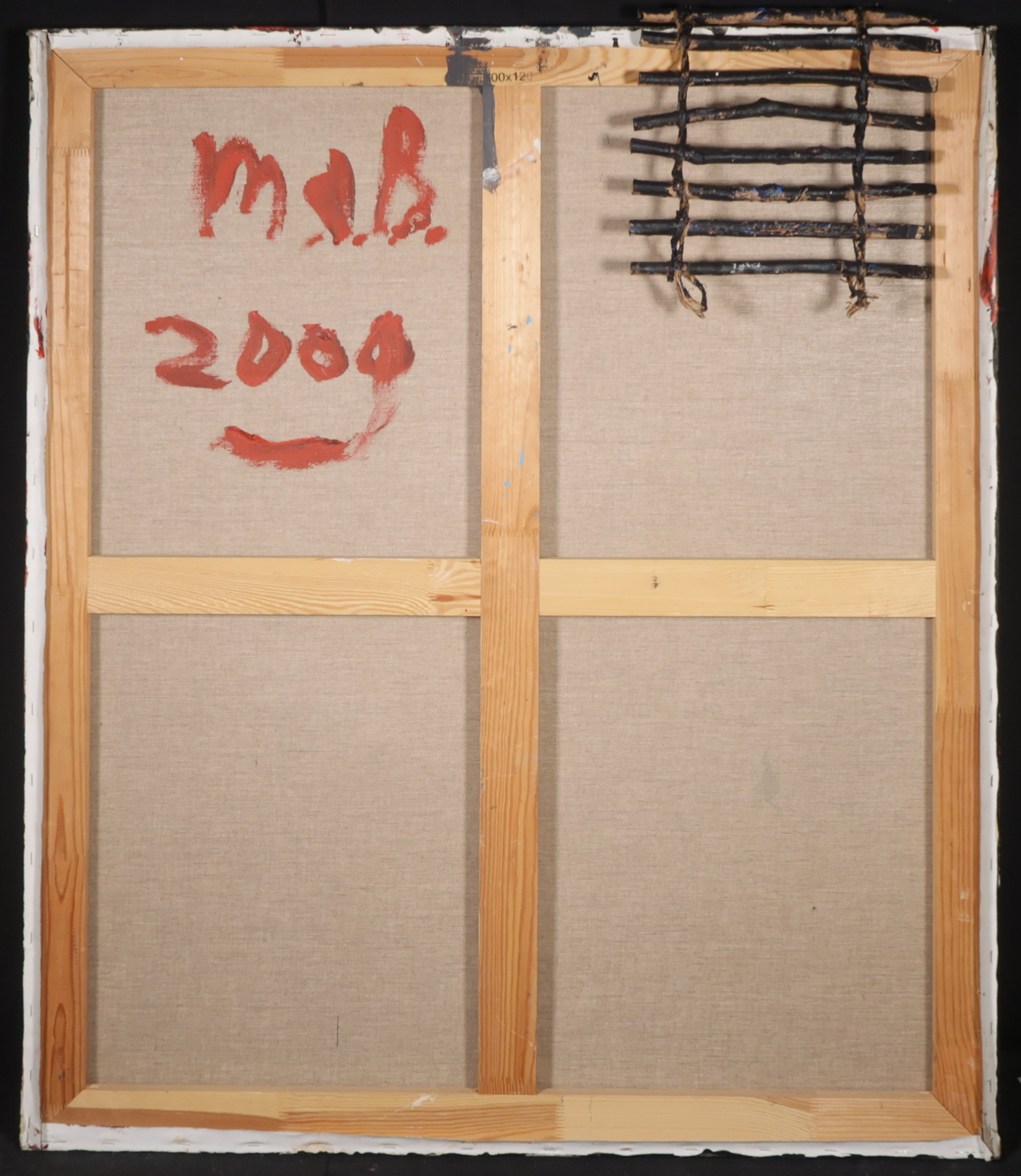 Marco den Breems - Acryl, collage en hout op doek, Zonder titel kopen? Bied vanaf 1!