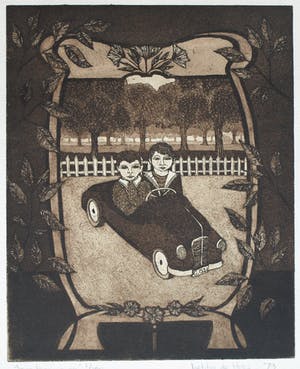 Laetitia de Haas - Ingelijste ets en aquatint , Jeugdherinnering - 1979 – nr. 1 van 150 ex. kopen? Bied vanaf 35!