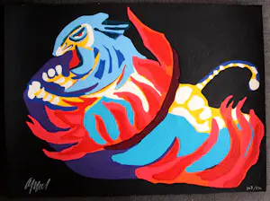 Karel Appel - Houtdruk met carborundum: Circus serie: Tigre de papier - 1978 kopen? Bied vanaf 1999!