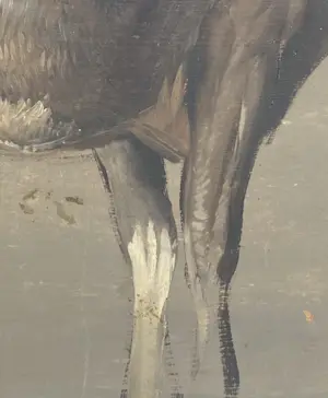 Anton Mauve (sr.) - olieverfstudie van een koe kopen? Bied vanaf 150!