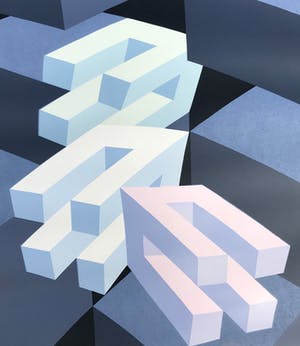 Hans Klaui - Geometrische zeefdruk - 1986 - 19/26 kopen? Bied vanaf 1!