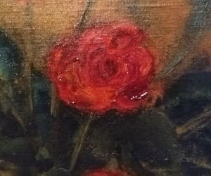 Niet of onleesbaar gesigneerd - Hollandse School 19e eeuw - gesigneerd - Stilleven - Rozen op vaas kopen? Bied vanaf 1!