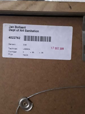 Jan Bollaert - Lambdaprint, Dept of Art Sanitation,ingelijst kopen? Bied vanaf 35!