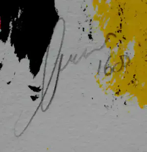 Eugène Brands - Litho: abstracte compositie - 1968 kopen? Bied vanaf 225!